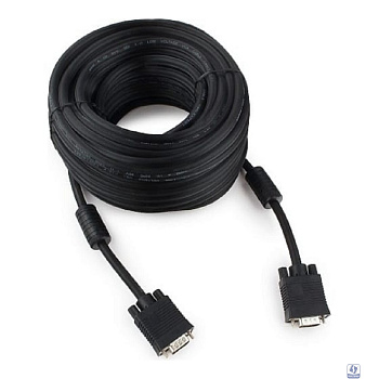 Gembird/Cablexpert CC-PPVGA-20M-B, Кабель VGA Premium , 15M/15M, 20м, черный, тройной экран,феррит.кольца