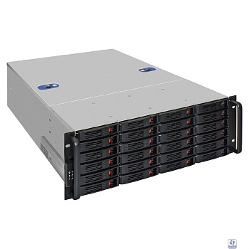 Exegate EX300117RUS Серверный корпус ExeGate Pro 4U660-HS24 <RM 19", высота 4U, глубина 660, БП 1000PAS, 24xHotSwap, USB>