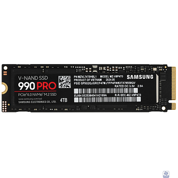 Samsung SSD 4TB 990 PRO PCIe Gen 4.0 x4 NVMe 2.0 V-NAND TLC MZ-V9P4T0BW