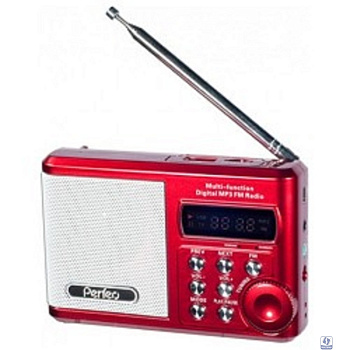 Perfeo мини-аудио Sound Ranger, FM MP3 USB microSD In/Out ридер, BL-5C 1000mAh красный (PF-SV922RED) [Pf_3182]