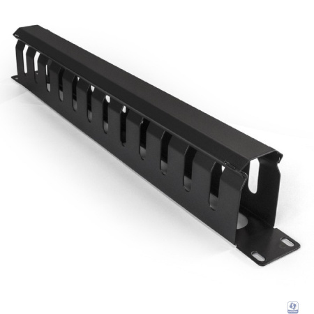 Exegate EX292871RUS Exegate EX292871RUS Кабельный органайзер ExeGate CM19-1U-12M-CV (горизонтальный 19" 1U, металлический, 2 окна в основании профиля, гребенка на 12 вырезов, глубина 45mm, с металличе