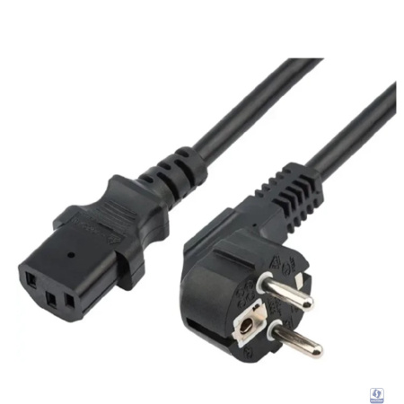 Rexant (11-1136) Шнур сетевой, вилка угловая СЕЕ 7/7(Schuko) - разъем IEC 320 C13, кабель 3x1,5 мм?, длина 0,5 метра, черный (PVC пакет) 