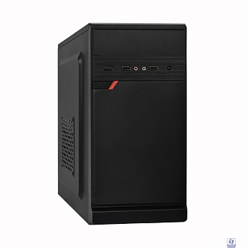 Exegate EX299185RUS Корпус Minitower ExeGate BAA-106-UNS500 (mATX, БП UNS500 с вент. 12см, 2*USB, аудио, черный)