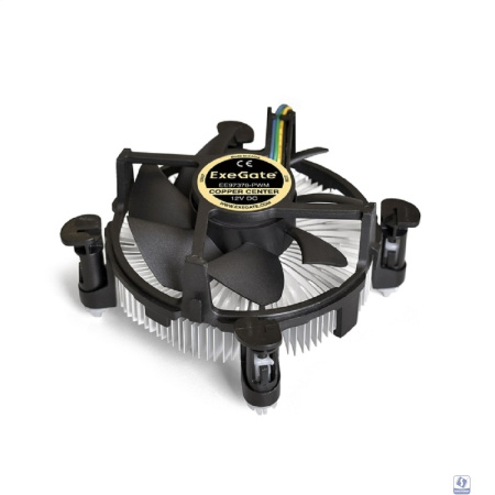 Exegate EX283277RUS Кулер ExeGate EE97378-PWM, Al + Copper, S1150/1151/1155/1156, TDP 95W, Hydro bearing, 4pin, 23.5db, BOX
