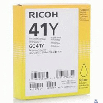 Ricoh Картридж GC41Y жёлтый Aficio 3110DN/DNw/SFNw/3100SNw/7100DN (2200стр) (405764)