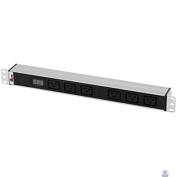REM Блок розеток Rem-32 с амп., 6 IEC 60320 C19, 32А, алюм., 19", колодка (R-32-6C19-Am-440-K)