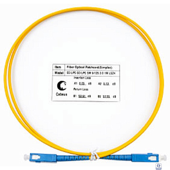 Cabeus FOP(s)-9-SC-SC-0,5m Шнур оптический simplex SC-SC 9/125 sm 0,5м LSZH