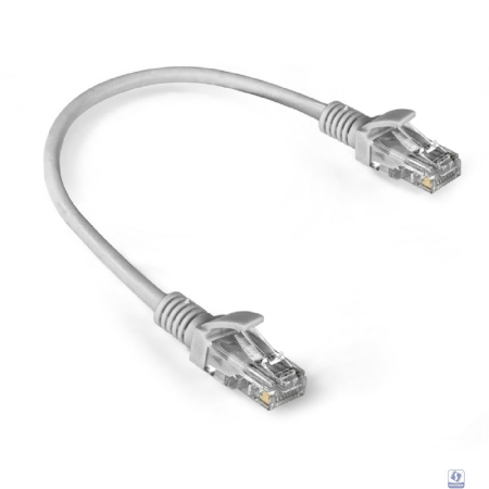Exegate EX286375RUS Патч-корд LSZH UTP-RJ45-RJ45-5e-0,3M-LSZH-GY, UTP, cat.5e, 0.3м, серый