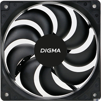 Вентилятор Digma DFAN-120-9 120мм черный 3-pin 4-pin (Molex)Ret