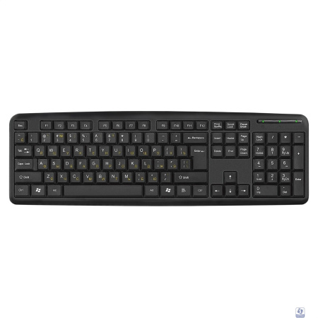 Exegate EX293971RUS Клавиатура ExeGate LY-331S (USB, полноразмерная, влагозащищенная, 104кл., Enter большой, длина кабеля 1,7м, черная, RTL)
