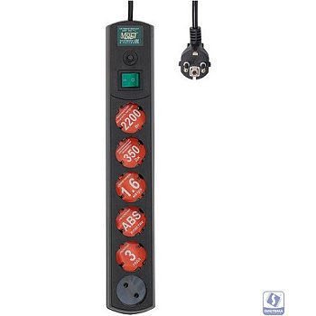 Сетевой фильтр Most LRG, 1.6м, черный [lrg 6-1.6bk]