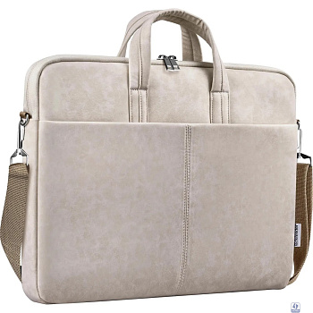 Defender Сумка для ноутбука Solid  15.6" PU кожа, бежевый, карман (26126)