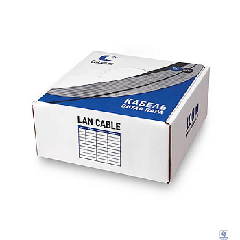 Cabeus FTP-4P-Cat.5e-SOLID-OUT-PE-UV-100 Кабель витая пара экранированная FTP (F/UTP), категория 5e, 4 пары (24 AWG), одножильный, экран - фольга, для внешней прокладки, PE-UV (100 м)