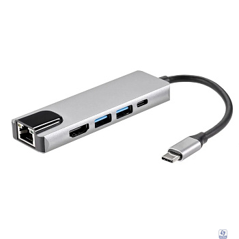 AOpen ACU435M Адаптер USB 3.1 Type-Cm ->HDMI A(m) 4K@30Hz, RJ45, 2XUSB3.0, PD, iOpen <ACU435M>