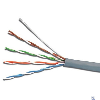 Exegate EX289281RUS Кабель ExeGate UTP4-C5e-CU-S25-IN-LSZH-GR-305 UTP 4 пары кат.5e медь, 25AWG, LSZH, бухта 305м, серый
