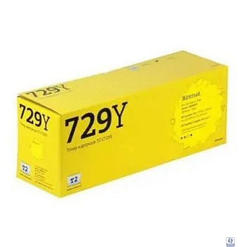 T2 Cartridge 729 Картридж (TC-C729Y)  для Canon i-SENSYS LBP7010C/HP LJ Pro CP1025 (1000 стр.) Желтый, с чипом