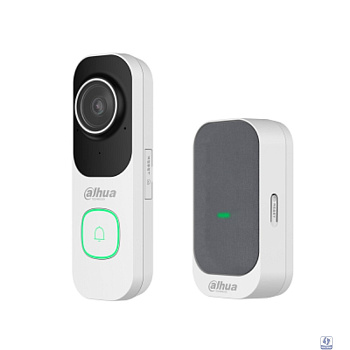 DAHUA DH-VDKP01-WG (KIT/DH-IPC-DB41AP-0210B-White/DH-IPC-DS1AP-Grey) Комплект: Дверной звонок DH-DB41AW + Динамик DH-DS1AG