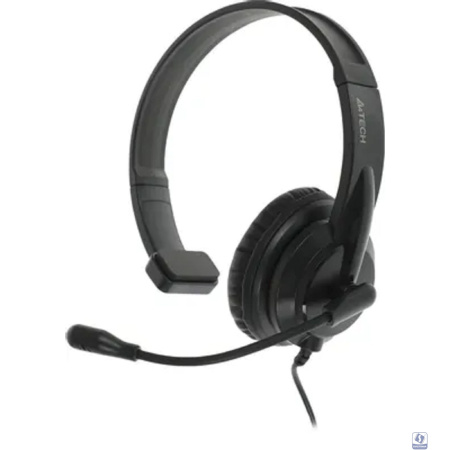 Наушники с микрофоном A4Tech HU-11 черный 2м накладные USB оголовье (HU-11/USB/BLACK)