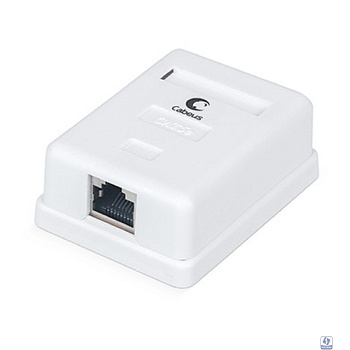 Cabeus WS-8P8C-Cat.5e-SH-1 Розетка компьютерная RJ-45(8P8C), категория 5e, экранированная, одинарная, внешняя, Dual IDC