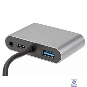 Aopen/Qust Кабель ACU4511 Адаптер USB Type-Cm-->VGA, HDMI 4k*30Hz, USB3.0, PD, Audio, iOpen (Aopen/Qust)<ACU4511>[4895182217928]