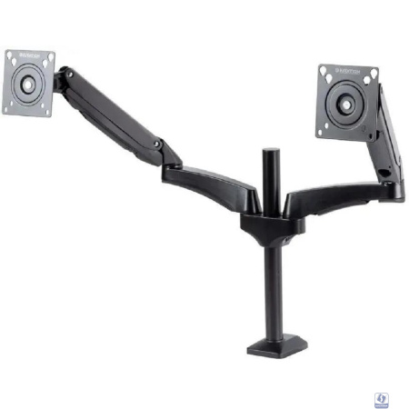 Kromax OFFICE-12 черный  Настольный кронштейн для двух мониторов 15"-32" (до 2х6кг)