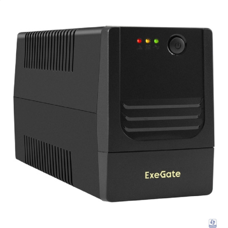 Exegate EX299481RUS ИБП ExeGate Power NB-500.LED.AVR.2SH.USB (500VA/300W, LED, AVR, 2*Schuko, USB, батарея 12V 4.5Ah, Black)
