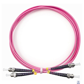 Cabeus FOP-50-OM4-ST-ST-2m Шнур оптический duplex ST-ST 50/125 mm OM4 2м LSZH