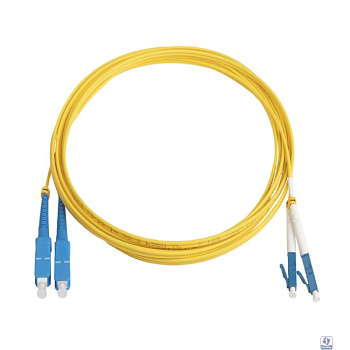 Hyperline FC-D2-9-LC/­UR-SC/­UR-H-3M-LSZH-YL Патч-корд волоконно-оптический (шнур) SM 9/­125 (OS2), LC/­UPC-SC/­UPC, duplex, LSZH, 3 м