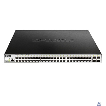 D-Link DGS-1210-52P/ME/B1A PROJ Управляемый L2 коммутатор с 48 портами 10/100/1000Base-T и 4 портами 1000Base-X SFP (порты 1-8 PoE 802.3af/at, порты 9-24 PoE 802.3af, PoE-бюджет 193 Вт)