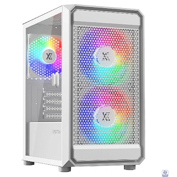 XASTRA Корпус A303M 3FRGB White mATX/Mesh/ tempered glass / 2x140mm + 1x120mm FRGB fans/ Door/ A303M-2FC14F-1FC12F-D-WH