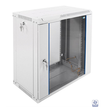 ЦМО Шкаф телекоммуникационный настенный разборный 12U (600х350) дверь стекло,цвет черный (ШРН-Э-12.350-9005) (1 коробка)