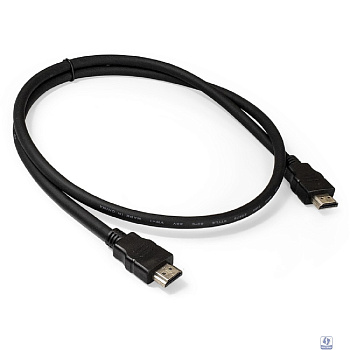 Exegate EX287729RUS Кабель HDMI ExeGate EX-CC-HDMI2-1.0 (19M/19M, v2.0, 1м, 4K UHD, Ethernet, позолоченные контакты)
