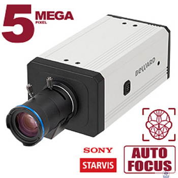 BEWARD SV3218M Корпусная IP-камера 5 Мп, 1/2.8'' КМОП Sony Starvis, microSDXC (до 256 ГБ), встроенная видеоаналитика, SIP, детекция лиц