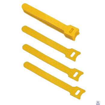 Cabeus CLAMP-135-YL Хомут для кабеля, липучка с мягкой застежкой, 135x14 мм, желтый (10 шт.)