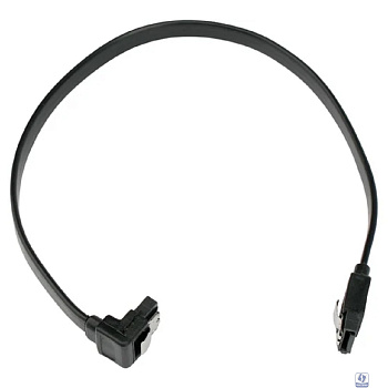 Cablexpert Кабель интерфейсный SATA Sata3 7pin / 7pin, угловой, защелка, 30см, черный, пакет (CC-SATAM-DATA90-BL-30CM)