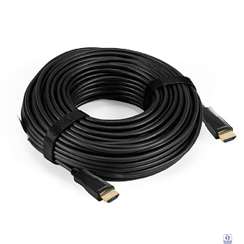 Exegate EX294700RUS Активный оптический кабель HDMI ExeGate EX-CC-HDMI2-30.0 (19M/19M, v2.0, 30м, 4K UHD, Ethernet, позолоченные контакты)