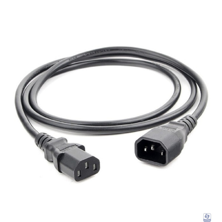Шнур ПВС-АП 3*0,75 C13C14-250-10-1,8, черный, 1,8 м, C13-C14, 3x0.75, 10А, с заземлением, Power Cube, Россия (RPC-189BLPRO1.8)