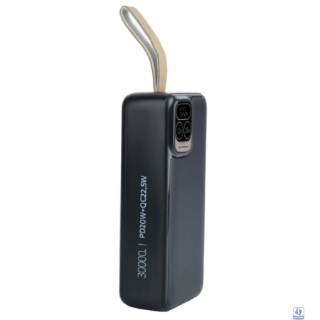 Perfeo Powerbank Atomic Age 30000 mAh/LED дисплей/PD + QC 3.0/Type-C/2 USB/Выход: 5A, max 22.5WBlack (PF_E1478)