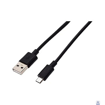 Filum Кабель USB 2.0, 1 м., черный, 2A, разъемы: USB A male- USB micro B male, пакет. [FL-C-U2-AM-microBM-1M] (956702)