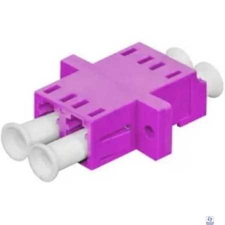 Rexant (50-6083) Оптический проходной адаптер LC-LC Duplex MM (OM4) UPC пластиковый корпус пурпурный (magenta) (Упаковка 10 шт)