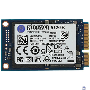 Kingston SSD 512GB KC600 Series SKC600MS/512G mSATA