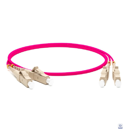 Hyperline FC-D2-504-LC/PR-LC/PR-H-1M-LSZH-MG Патч-корд волоконно-оптический (шнур) MM 50/125(OM4), LC-LC, duplex, LSZH, 1 м