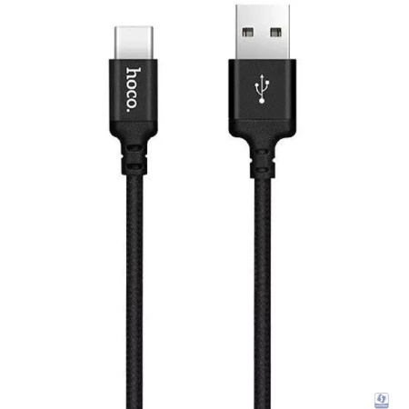 HOCO HC-62929 X14/ USB кабель Type-C/ 2m/ 1.7A/ Нейлон/ Black