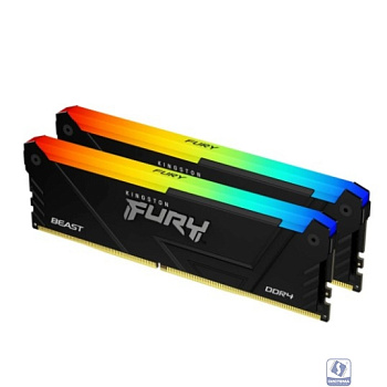 Модуль памяти DIMM 32Gb 2х16Gb DDR4 PC28800 3600MHz Kingston Fury Beast RGB Black (KF436C18BB2AK2/32)