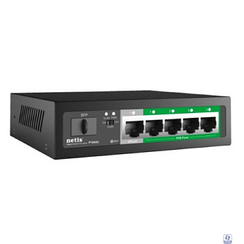 Netis P106GC Коммутатор, кол-во портов: 4x1 Гбит/с, SFP 1x1, кол-во SFP/uplink: RJ-45 1x1 Гбит/с, PoE: 4x15.4 Вт (макс. 58 Вт) 