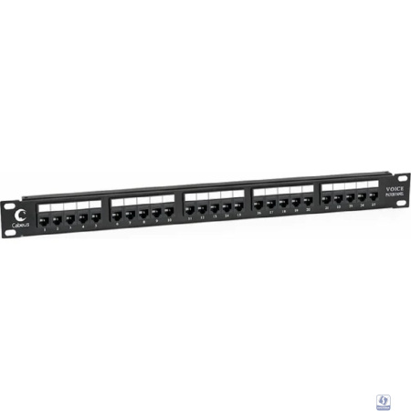 Cabeus PL-25-TEL-Toolless Патч-панель 19" (1U), 25 портов, RJ-11 (6P4C)