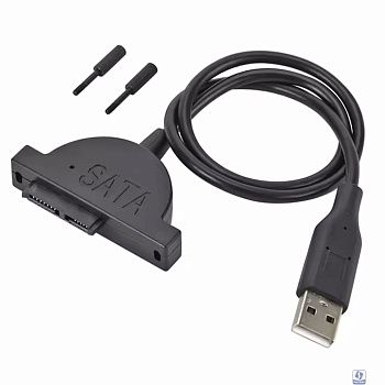ORIENT UHD-302SL, USB 2.0 адаптер Slimline SATA для оптических приводов ноутбука, кабель подключения USB Type-A с винтами крепления (33337)