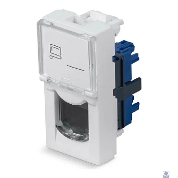 Cabeus KJ-RJ45-Cat.6-180T-FP-L-22,5 Keystone Jack RJ-45(8P8C), 180 градусов, категория 6, безинструментный монтаж, вставка Mosaic (арт.076561)