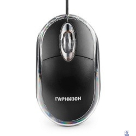 Гарнизон Мышь GM-100, USB, чип- Х, черный, 1000 DPI, 2кн.+колесо-кнопка
