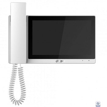DAHUA DH-VTH5421EW-H Монитор видеодомофона IP 7-и дюймовый, с трубкой, белый, ёмкостной сенсорный экран, поддержка micro-SD до 32Гб, питание DC 12В/PoE